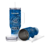 customized old dominion monarchs geometric prism blue curved tumbler best selling.webp