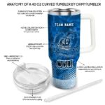customized old dominion monarchs geometric prism blue curved tumbler best selling.webp