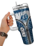 customized old dominion monarchs leopard zipper blue curved tumbler best selling.webp
