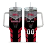 customized ole miss rebels arrow armor red black curved tumbler best selling.webp