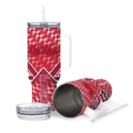 customized ole miss rebels chevron angle red curved tumbler best selling.webp