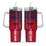 customized ole miss rebels chevron stripe red curved tumbler best selling.webp
