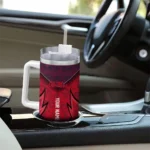 customized ole miss rebels chevron stripe red curved tumbler best selling.webp