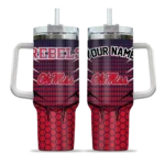 customized ole miss rebels hex texture red curved tumbler best selling.webp