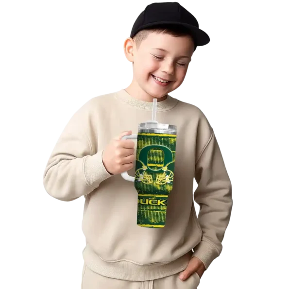 customized oregon ducks honey streaks green curved tumbler latest model.webp