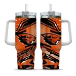 customized oregon state beavers abstract paths orange curved tumbler best selling.webp