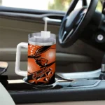 customized oregon state beavers abstract paths orange curved tumbler best selling.webp
