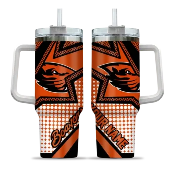 customized oregon state beavers arrow burst orange curved tumbler best selling.webp