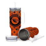 customized oregon state beavers bullseye drips orange curved tumbler best selling.webp