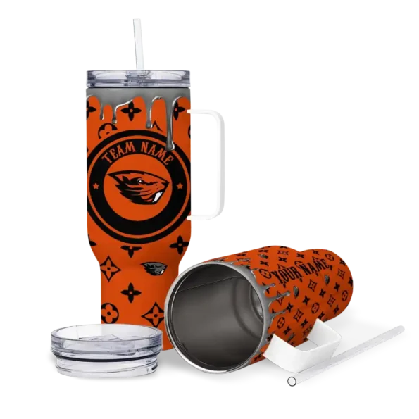 customized oregon state beavers bullseye drips orange curved tumbler high quality.webp