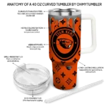 customized oregon state beavers bullseye drips orange curved tumbler best selling.webp