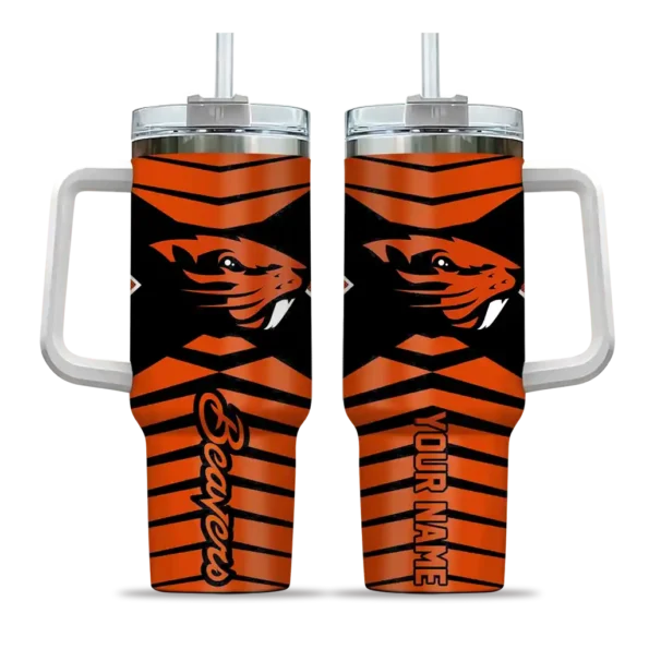customized oregon state beavers chevron layers orange curved tumbler best selling.webp