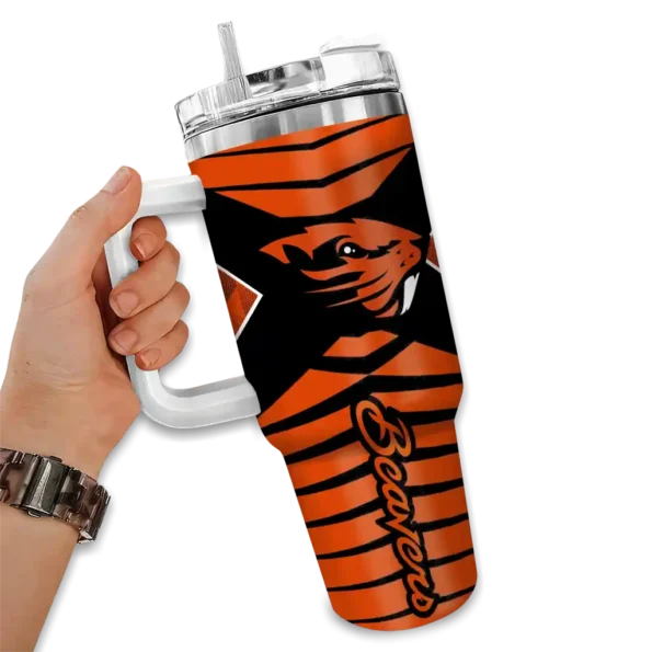customized oregon state beavers chevron layers orange curved tumbler fashion forward.webp