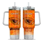 customized oregon state beavers geometric prism orange curved tumbler best selling.webp