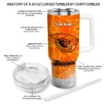 customized oregon state beavers geometric prism orange curved tumbler best selling.webp