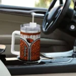 customized oregon state beavers leopard zipper orange curved tumbler best selling.webp