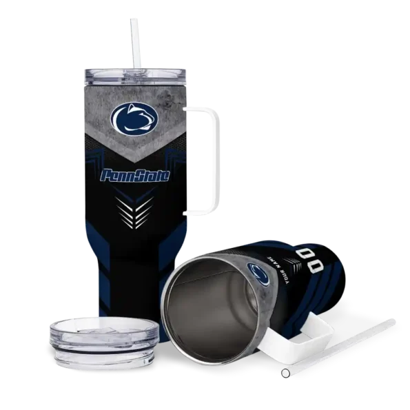 customized penn state nittany lions arrow armor blue black curved tumbler high quality.webp