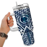 customized penn state nittany lions chevron angle blue curved tumbler best selling.webp