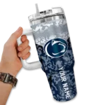 customized penn state nittany lions chevron stripe blue curved tumbler best selling.webp