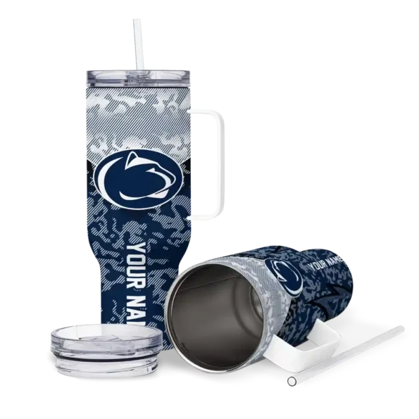 customized penn state nittany lions chevron stripe blue curved tumbler high quality.webp