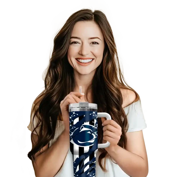 customized penn state nittany lions claw cut blue black curved tumbler premium grade.webp