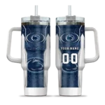customized penn state nittany lions hexagon armor blue curved tumbler best selling.webp