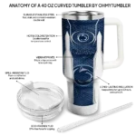 customized penn state nittany lions hexagon armor blue curved tumbler best selling.webp