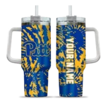 customized pittsburgh panthers burst swirl royal blue curved tumbler best selling.webp