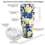 customized pittsburgh panthers camo mashup royal blue white curved tumbler best selling.webp