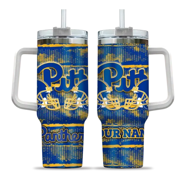 customized pittsburgh panthers honey streaks royal blue curved tumbler best selling.webp