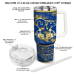 customized pittsburgh panthers honey streaks royal blue curved tumbler best selling.webp
