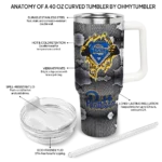 customized pittsburgh panthers superman shield royal blue gray curved tumbler best selling.webp