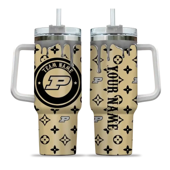 customized purdue boilermakers bullseye drips gold curved tumbler best selling.webp