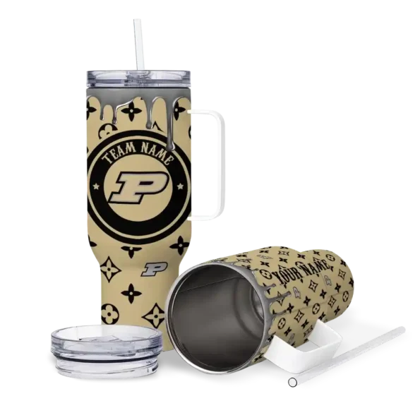 customized purdue boilermakers bullseye drips gold curved tumbler high quality.webp