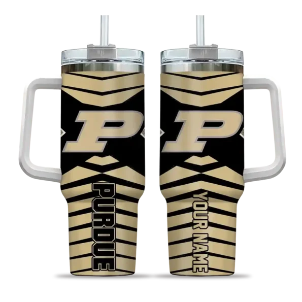 customized purdue boilermakers chevron layers gold curved tumbler best selling.webp
