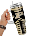 customized purdue boilermakers chevron layers gold curved tumbler best selling.webp