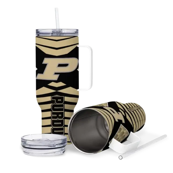 customized purdue boilermakers chevron layers gold curved tumbler high quality.webp