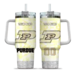customized purdue boilermakers geometric prism gold curved tumbler best selling.webp