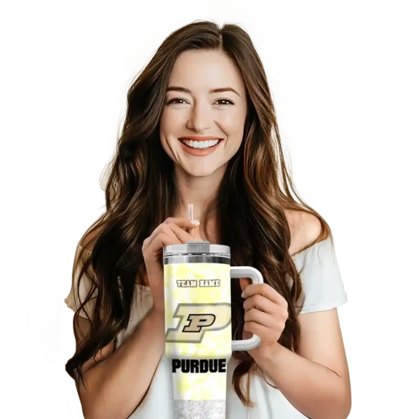 customized purdue boilermakers geometric prism gold curved tumbler premium grade.webp