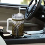 customized purdue boilermakers leopard zipper gold curved tumbler best selling.webp