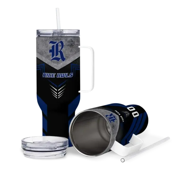 customized rice owls arrow armor navy blue black curved tumbler high quality.webp