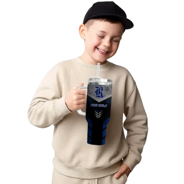 customized rice owls arrow armor navy blue black curved tumbler latest model.webp