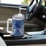 customized rice owls chevron angle navy blue curved tumbler best selling.webp