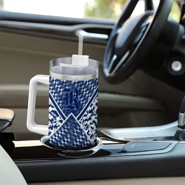customized rice owls chevron angle navy blue curved tumbler trendy.webp