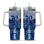 customized rice owls chevron stripe navy blue curved tumbler best selling.webp
