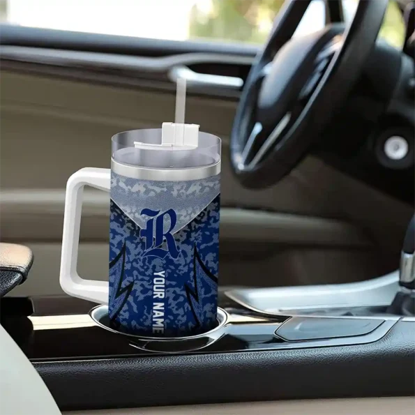 customized rice owls chevron stripe navy blue curved tumbler trendy.webp