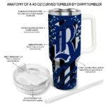 customized rice owls claw cut navy blue black curved tumbler best selling.webp