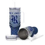 customized rice owls hex texture navy blue curved tumbler best selling.webp