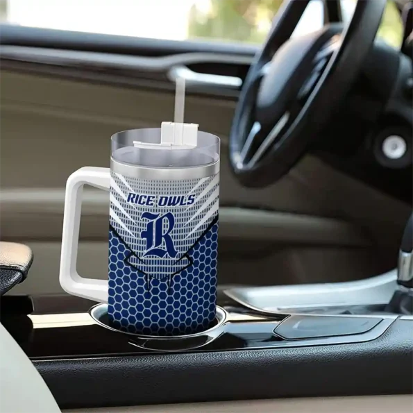 customized rice owls hex texture navy blue curved tumbler trendy.webp