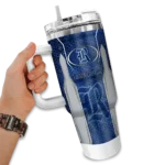 customized rice owls hexagon armor navy blue curved tumbler best selling.webp